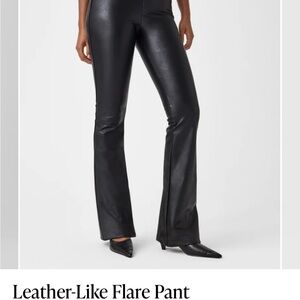 NWT SPANX leather-like pants. Luxe Black